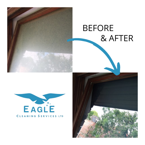 windows cleaning in Watford - before and after